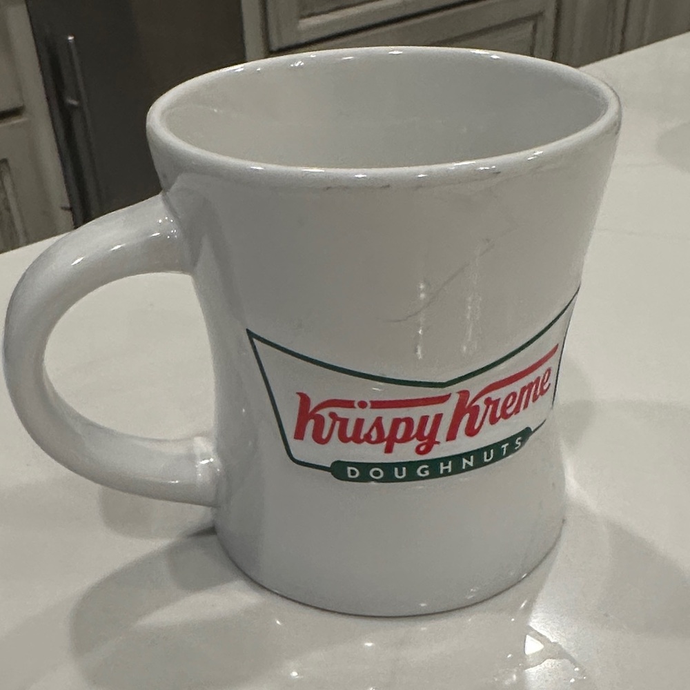 Krispy Kreme White Ceramic Mug